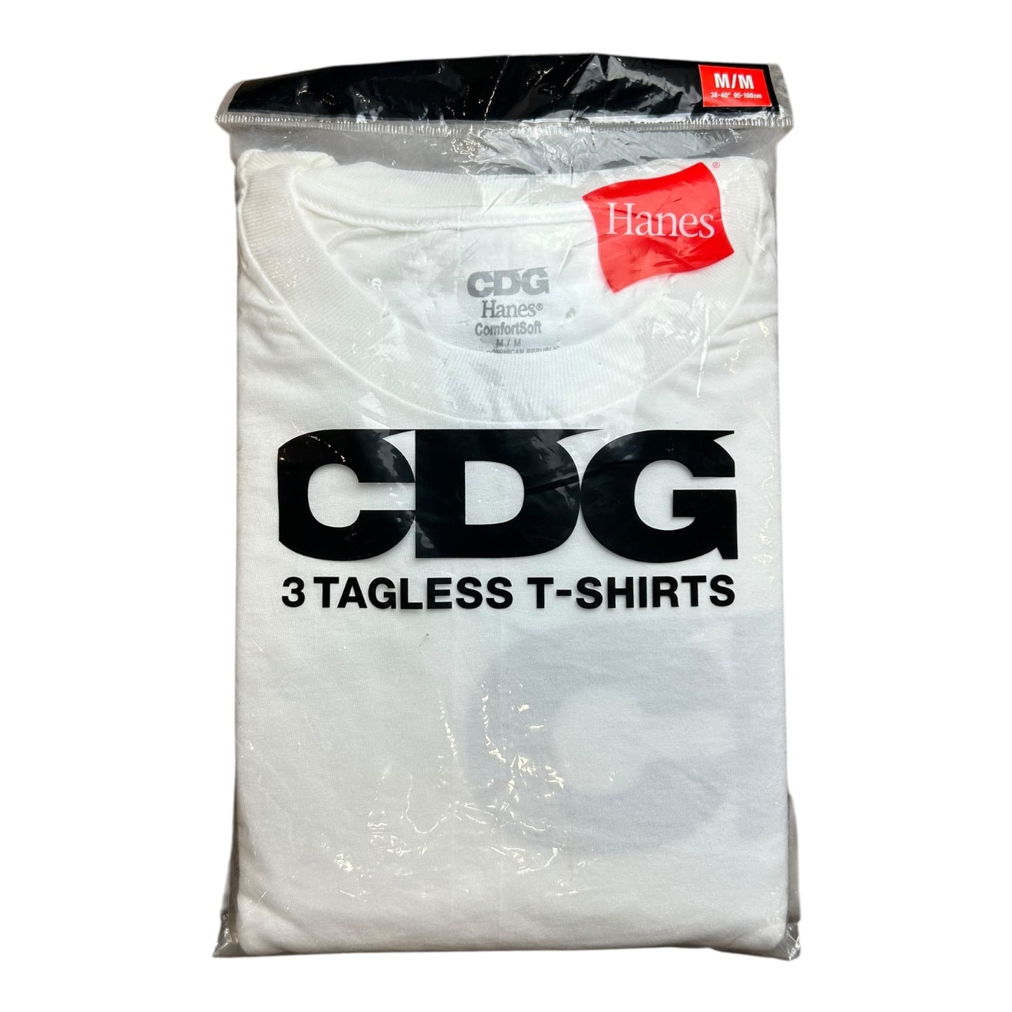 Comme des garçons x Hanes 3 pack white graphic t-shirts