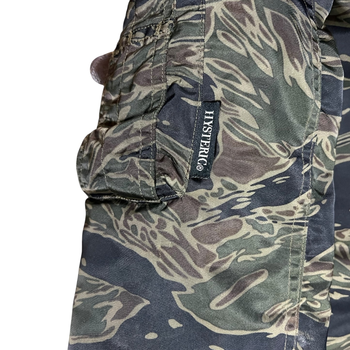 Hysteric Glamour tiger camo padded parka coat