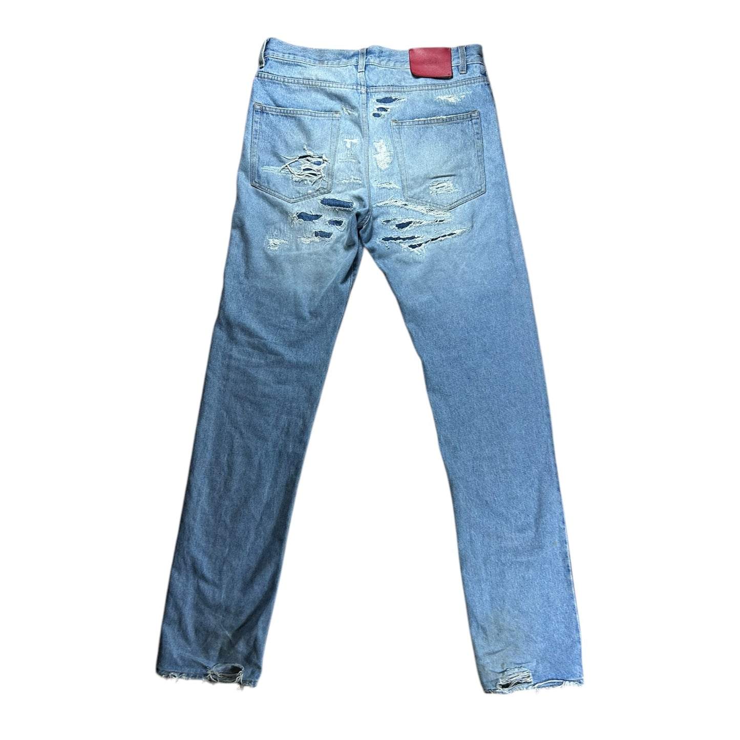 424 boro stitched distressed jeans