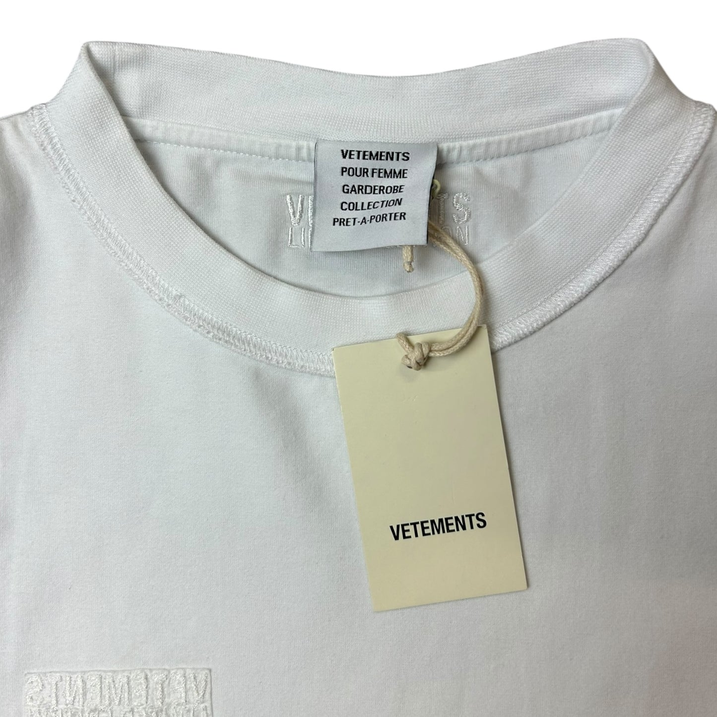 Vetements Women's White Slim Fit T-Shirt