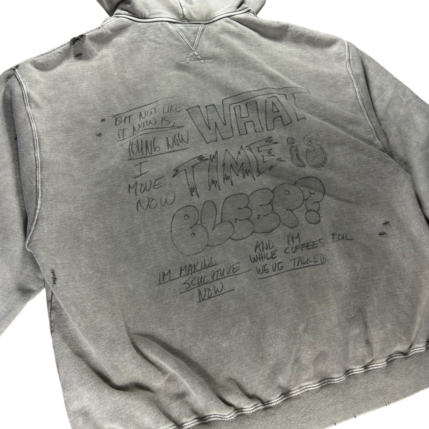 Maison Mihara Yasuhiro bleached cotton jersey sweatshirt hoodie
