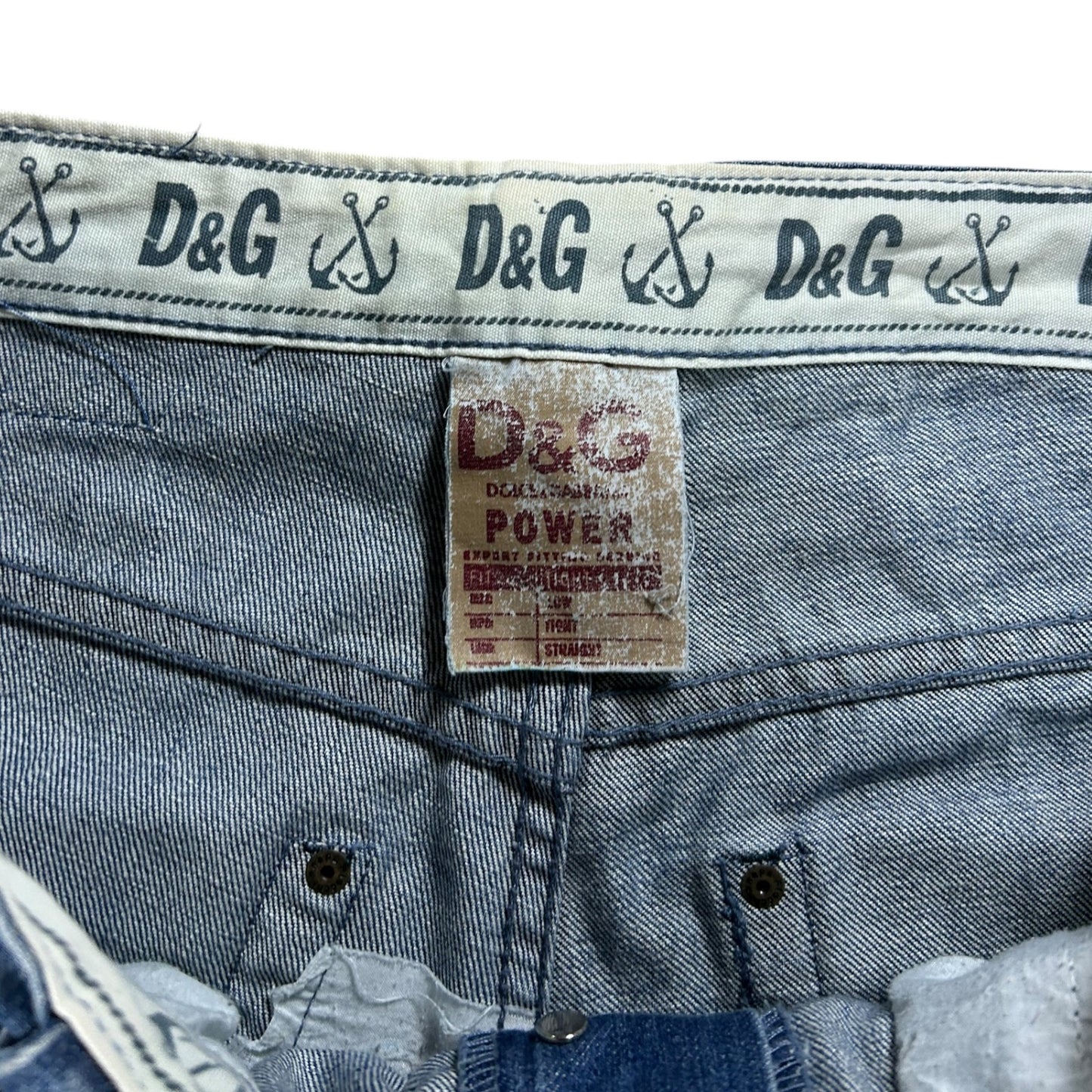 Dolce and Gabbana boro stitched y2k jeans