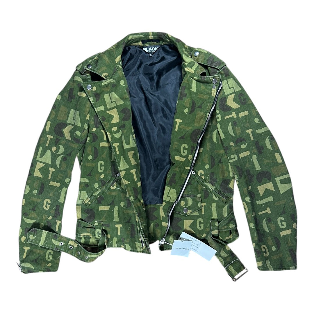 Comme des Garçons BLACK 2014 Printed Biker Jacket