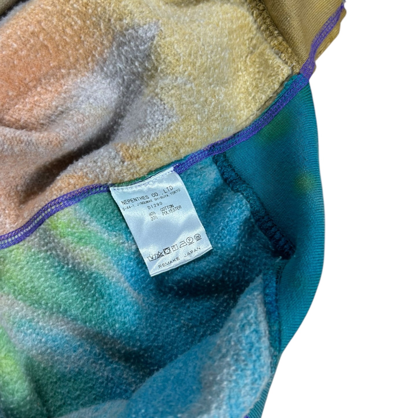 Needles rebuild multicoloured tie-dye Hoodie