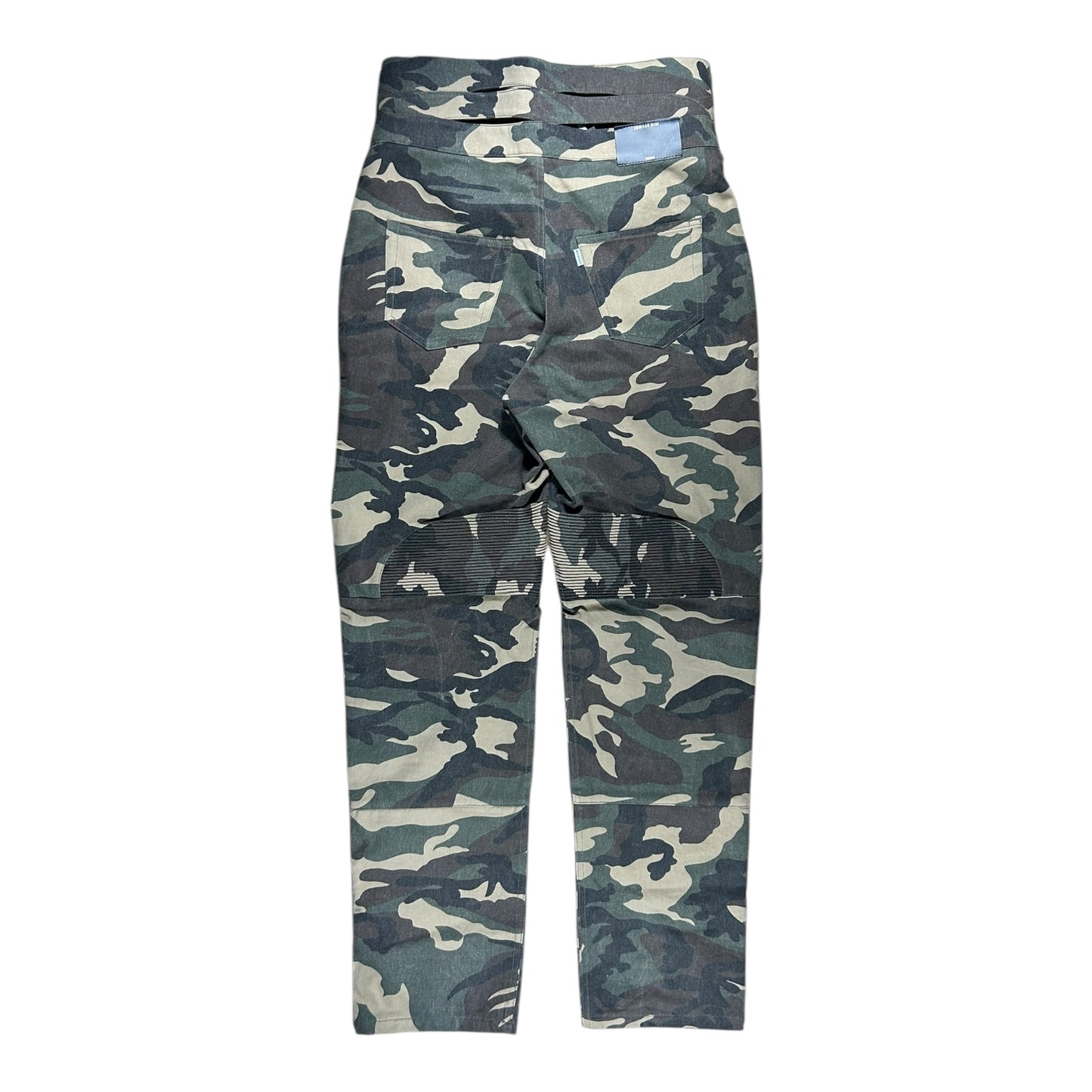 Juntae Kim SS/24 knitted belt camouflage trousers
