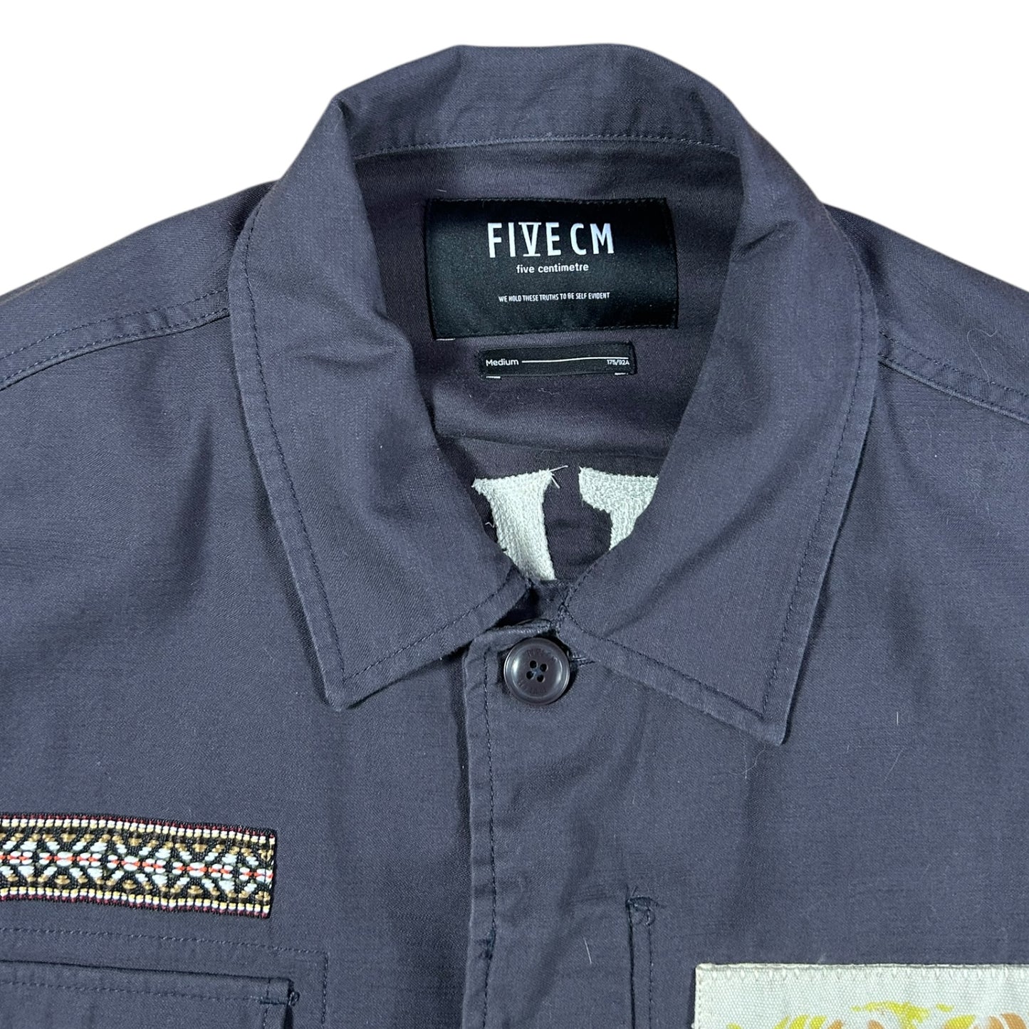 FIVE CM patch detail cotton jacket