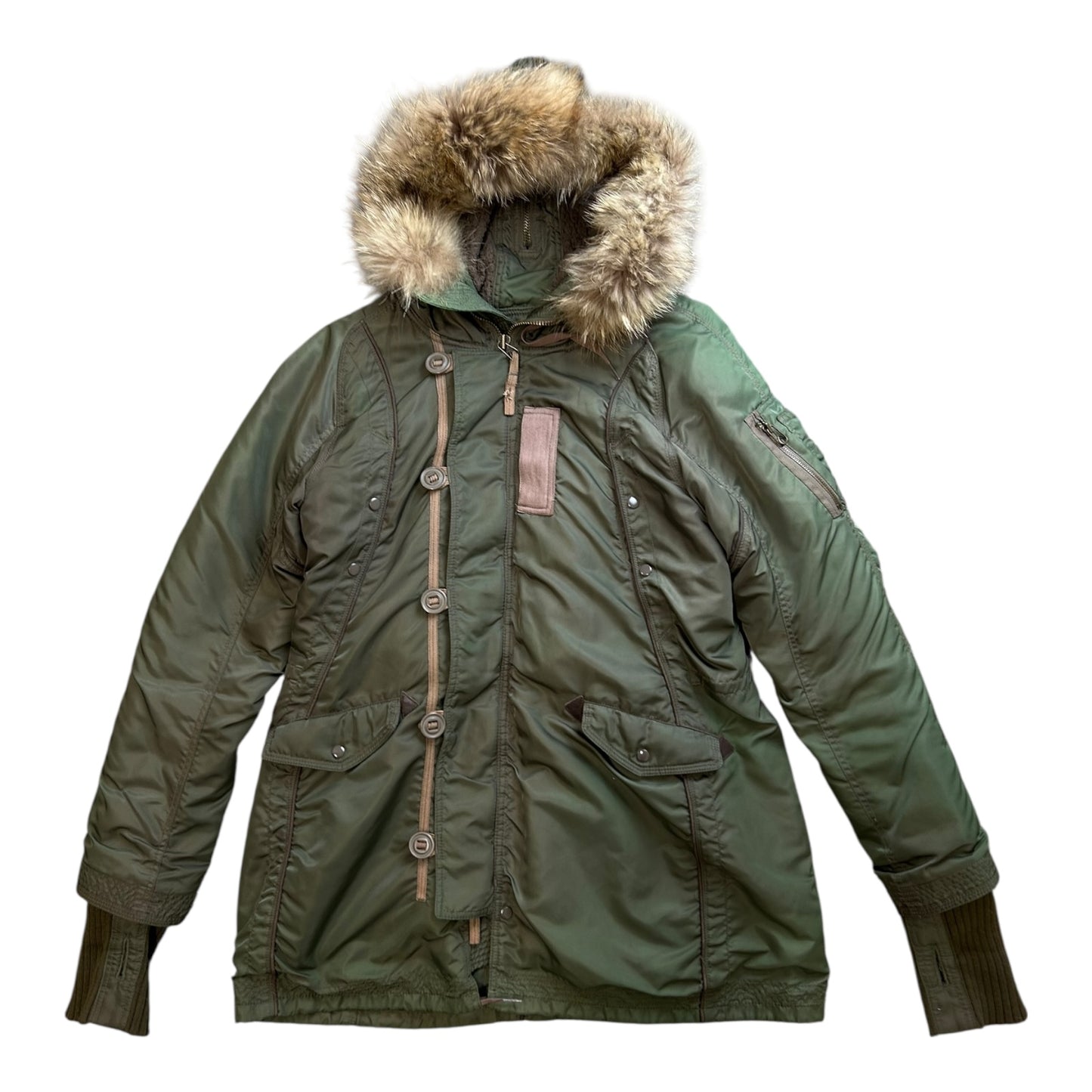 G.O.A Military Parka with Faux Fur Hood Heavy Duty Zipper