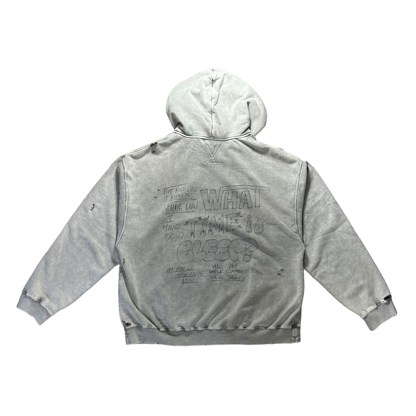Maison Mihara Yasuhiro bleached cotton jersey sweatshirt hoodie
