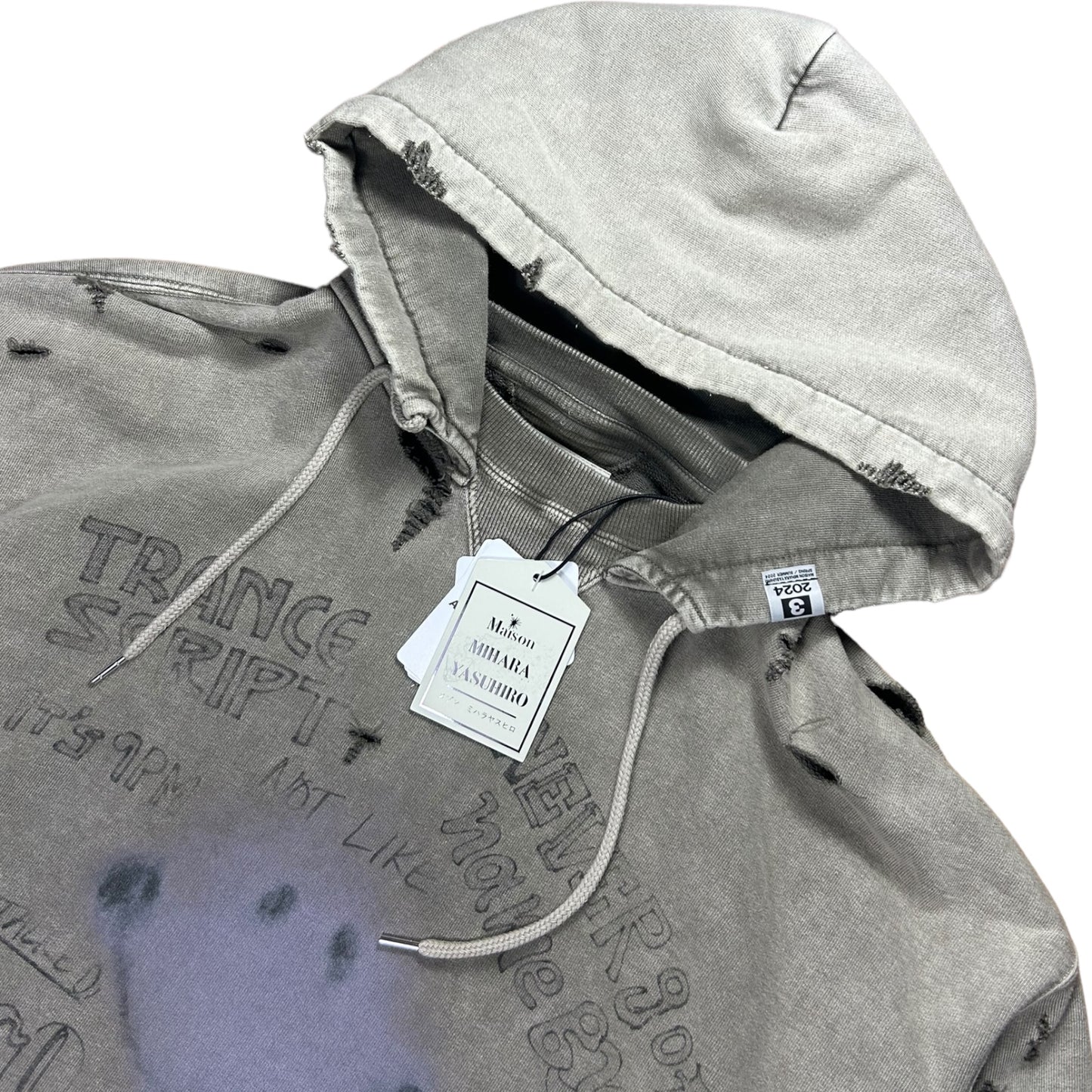 Maison Mihara Yasuhiro bleached cotton jersey sweatshirt hoodie