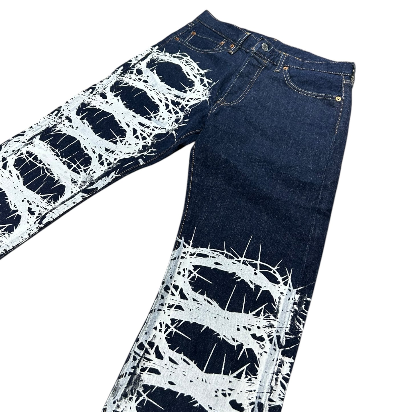 Levi’s 501 Jesus reef jeans