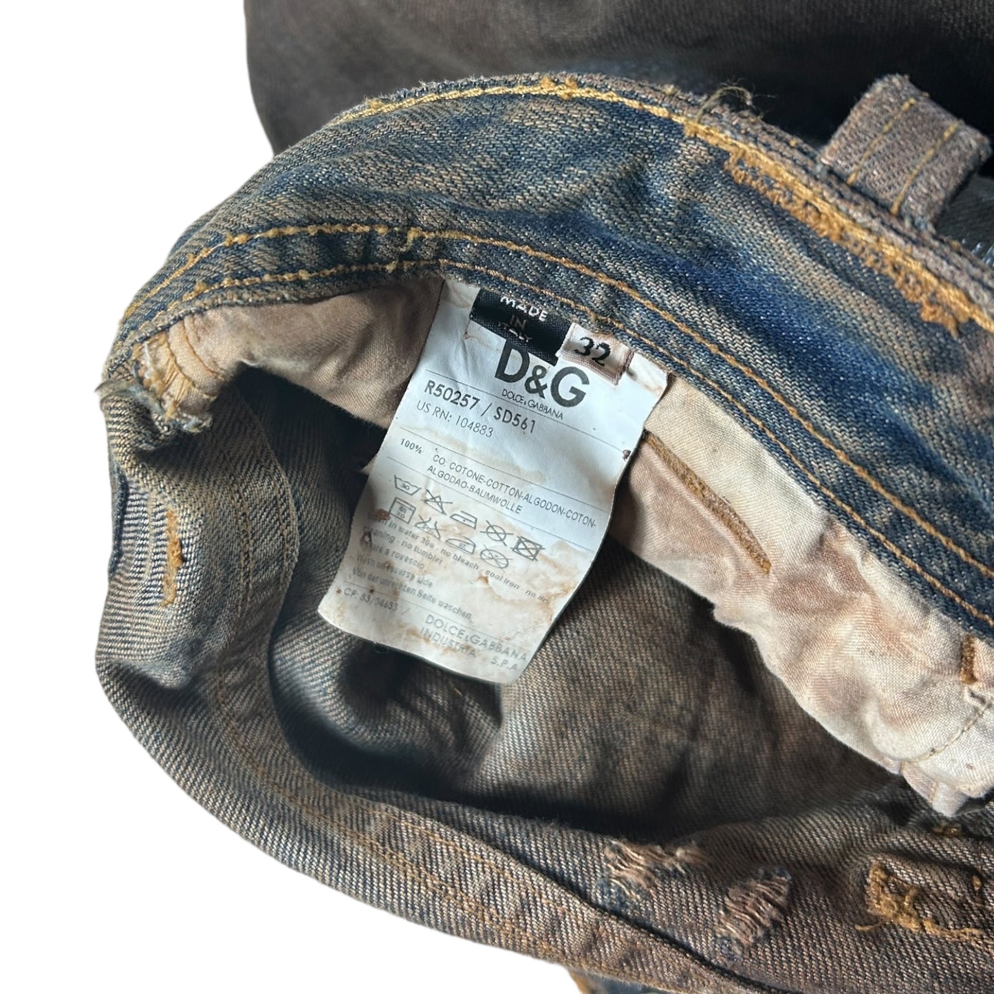 Dolce & Gabbana boro stitched jeans