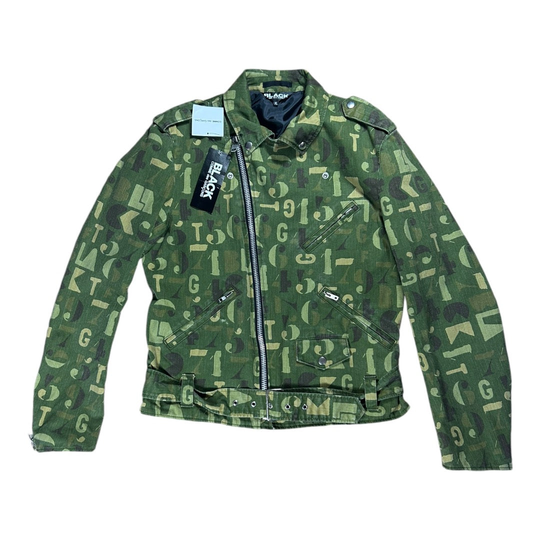 Comme des Garçons BLACK 2014 Printed Biker Jacket