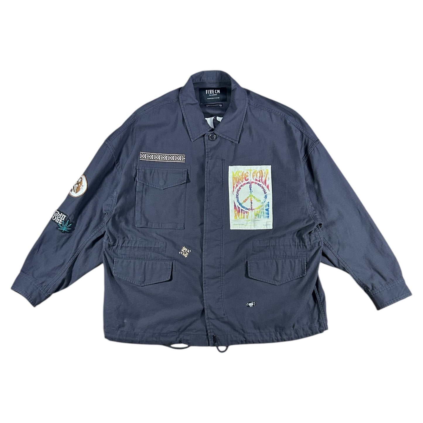 FIVE CM patch detail cotton jacket