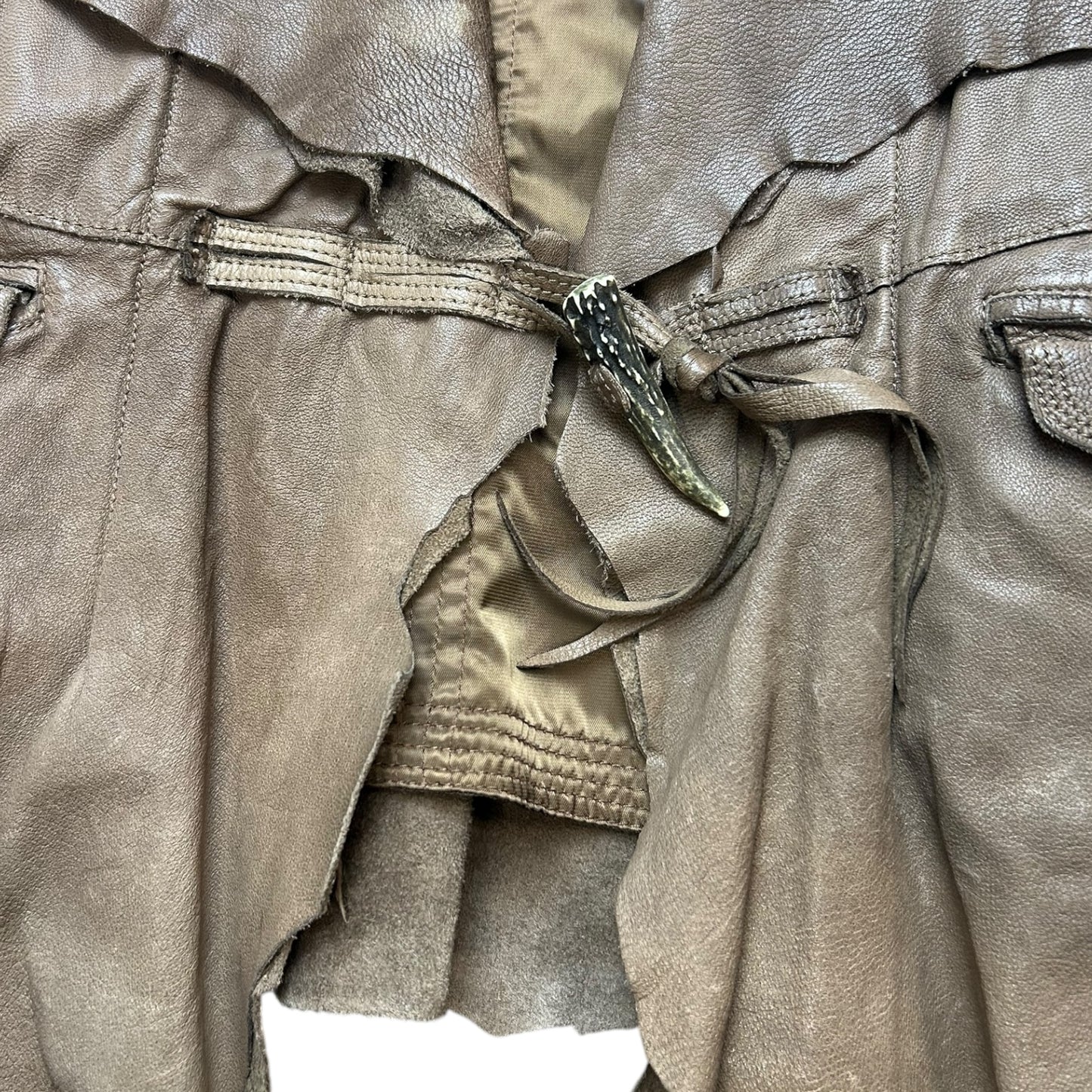 GOA layered leather jacket
