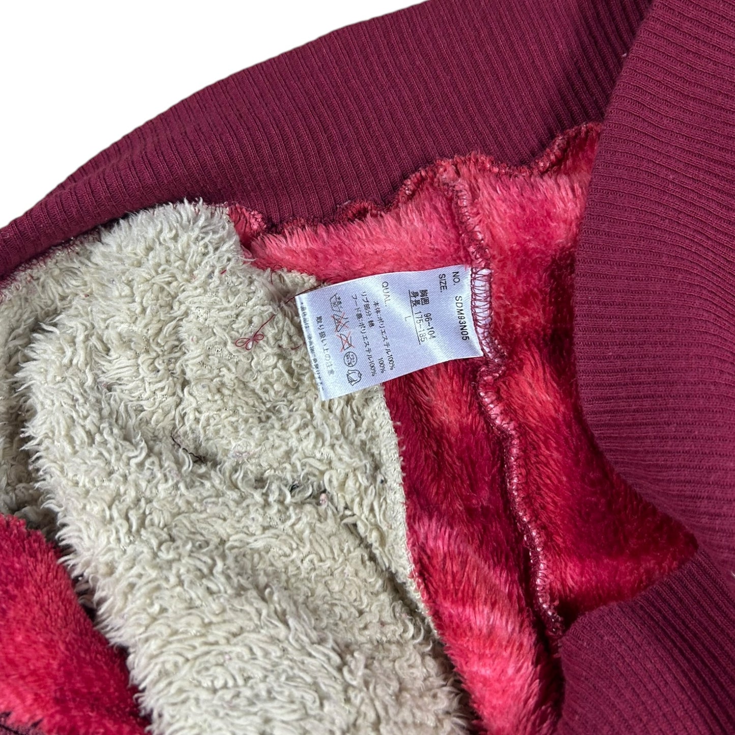 Semantic design fleeced hoodie