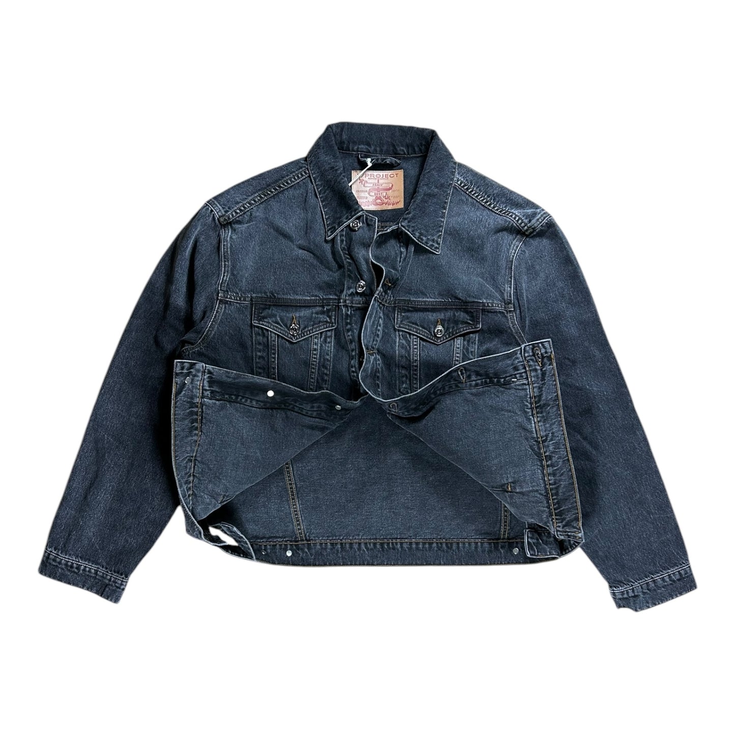 Y/Project logo-patch denim FW22 jacket