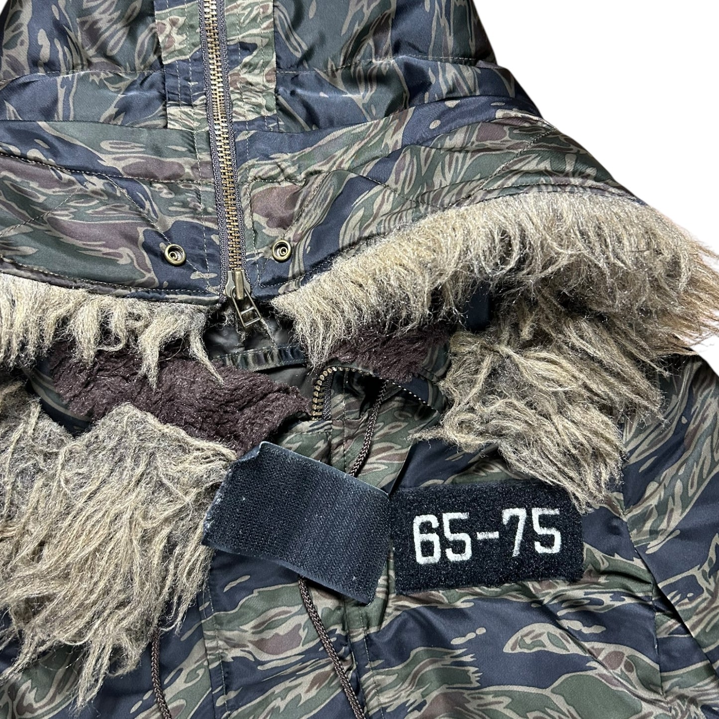 Hysteric Glamour tiger camo padded parka coat