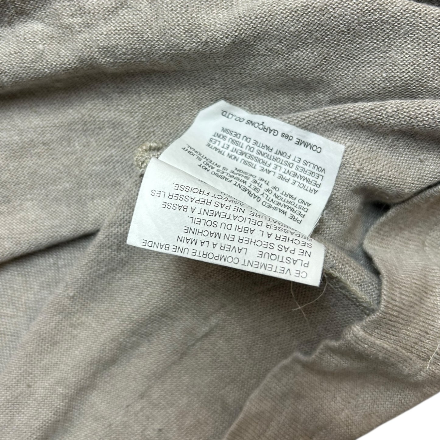 Comme des Garçons Homme Plus 1996 grey V-neck T-shirt