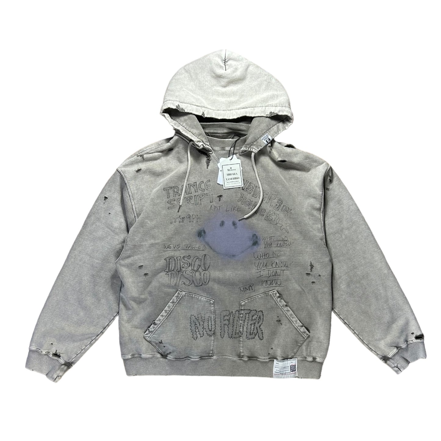 Maison Mihara Yasuhiro bleached cotton jersey sweatshirt hoodie