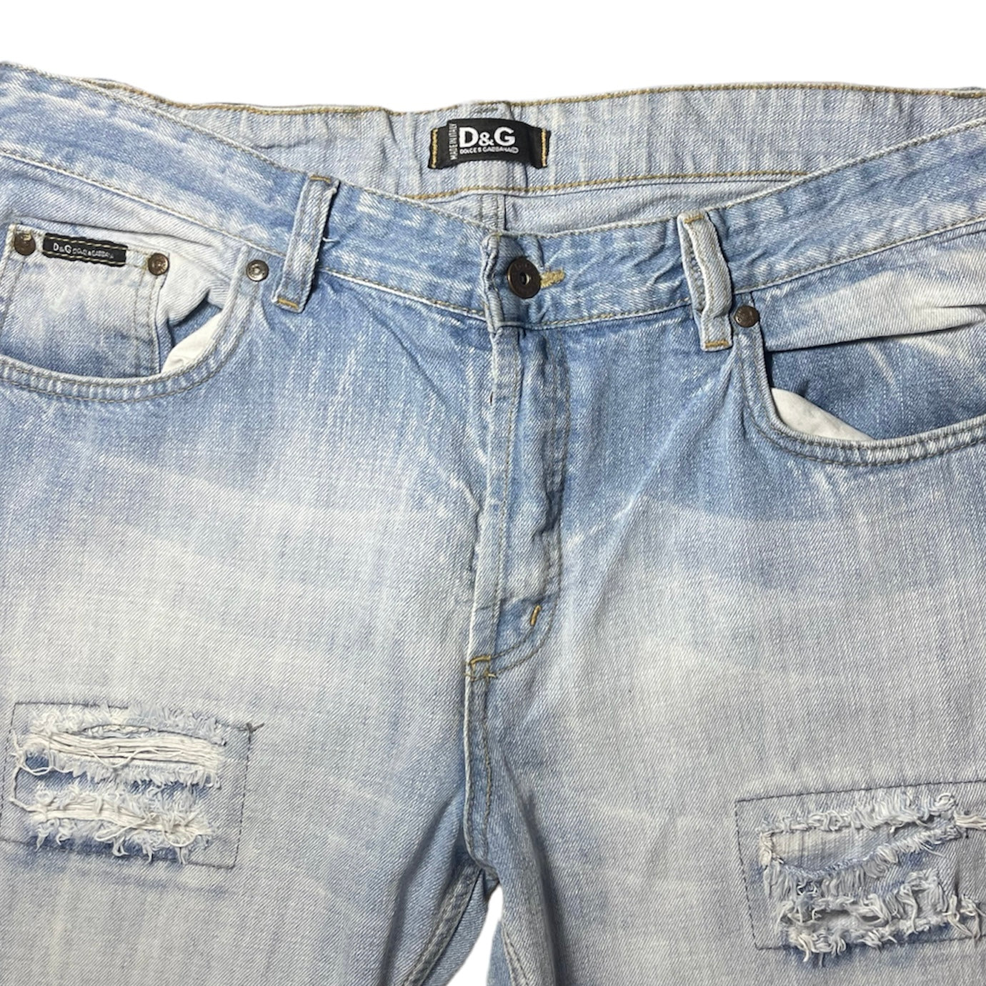 Dolce & Gabbana patched distressed jeans