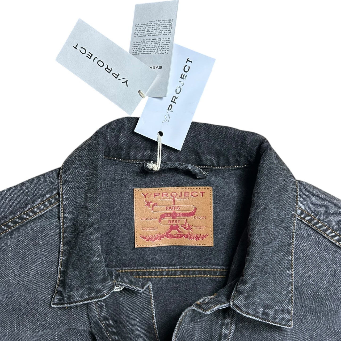 Y/Project logo-patch denim FW22 jacket