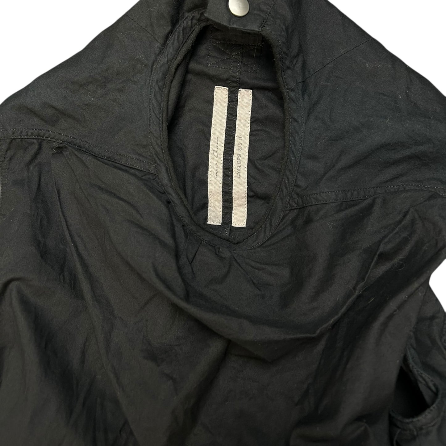 Rick Owens SS 16 cyclops teeth fangs vamp sleeveless tunic