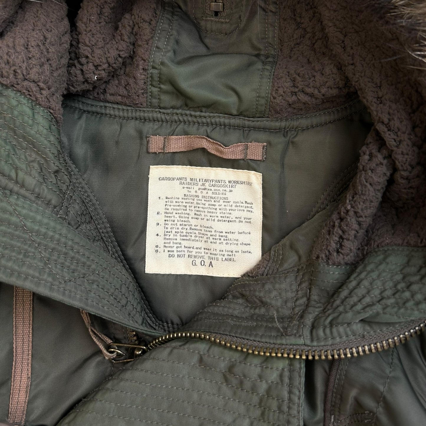 G.O.A Military Parka with Faux Fur Hood Heavy Duty Zipper