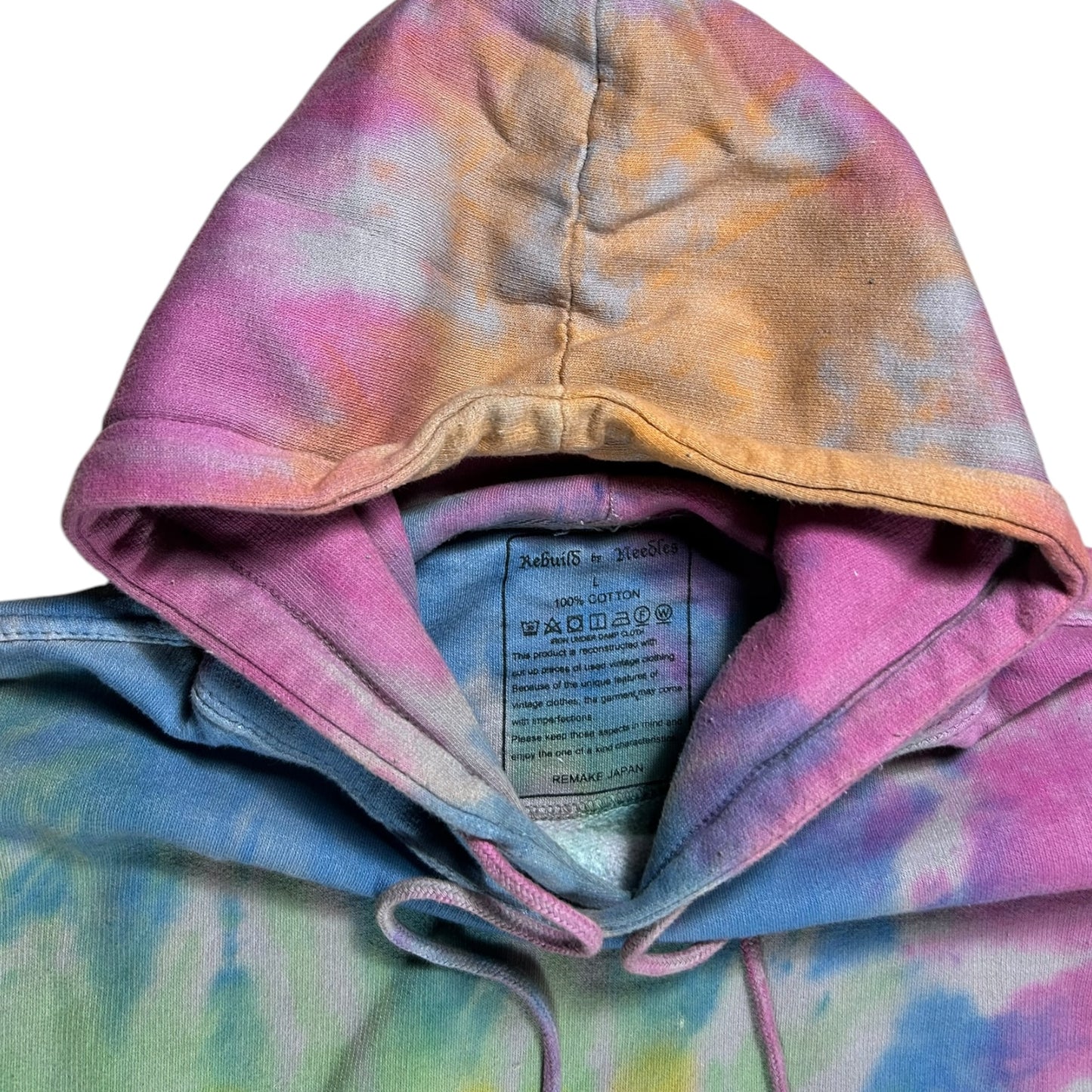 Needles rebuild multicoloured tie-dye Hoodie