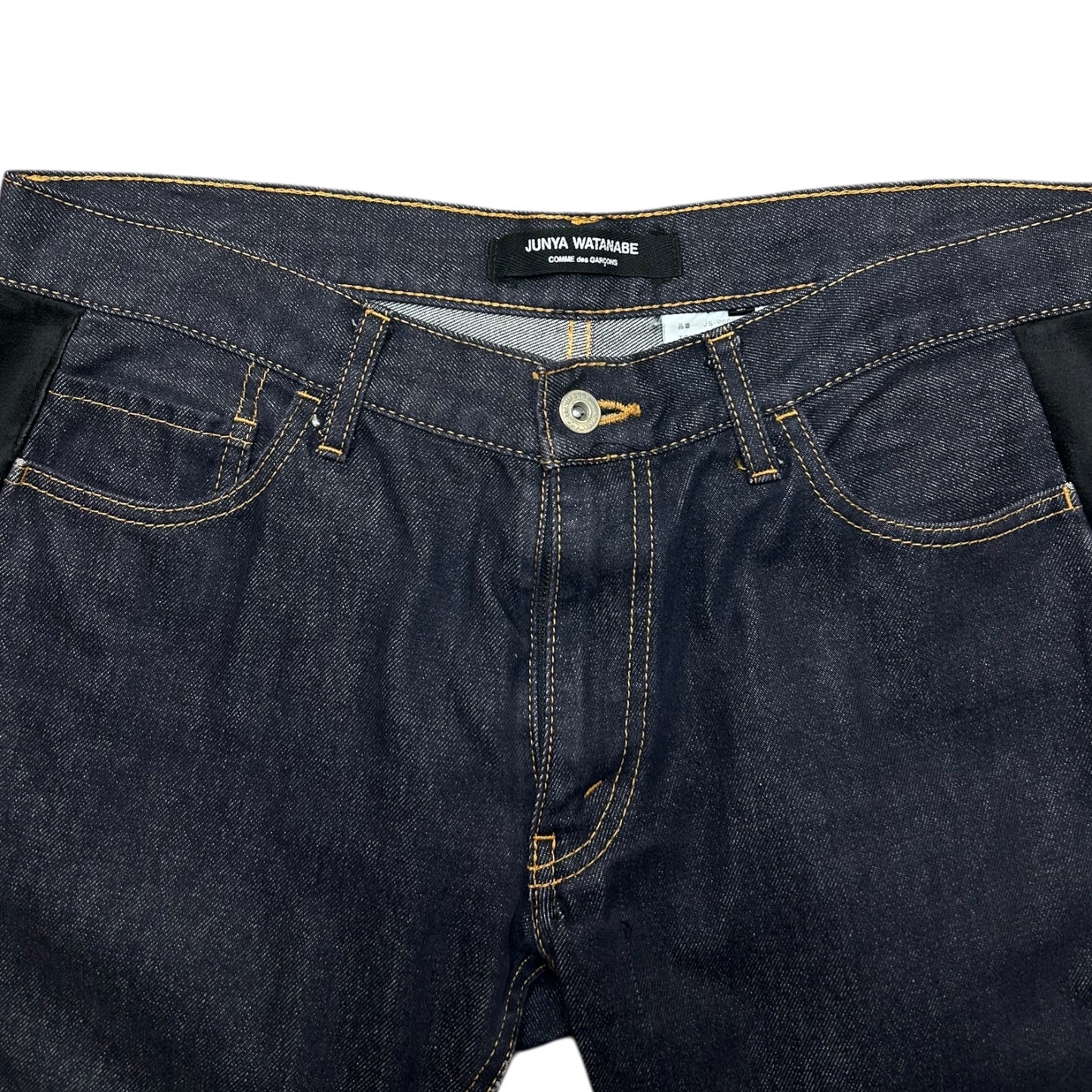 Comme des garçons Junya Watanabe suede strip jeans