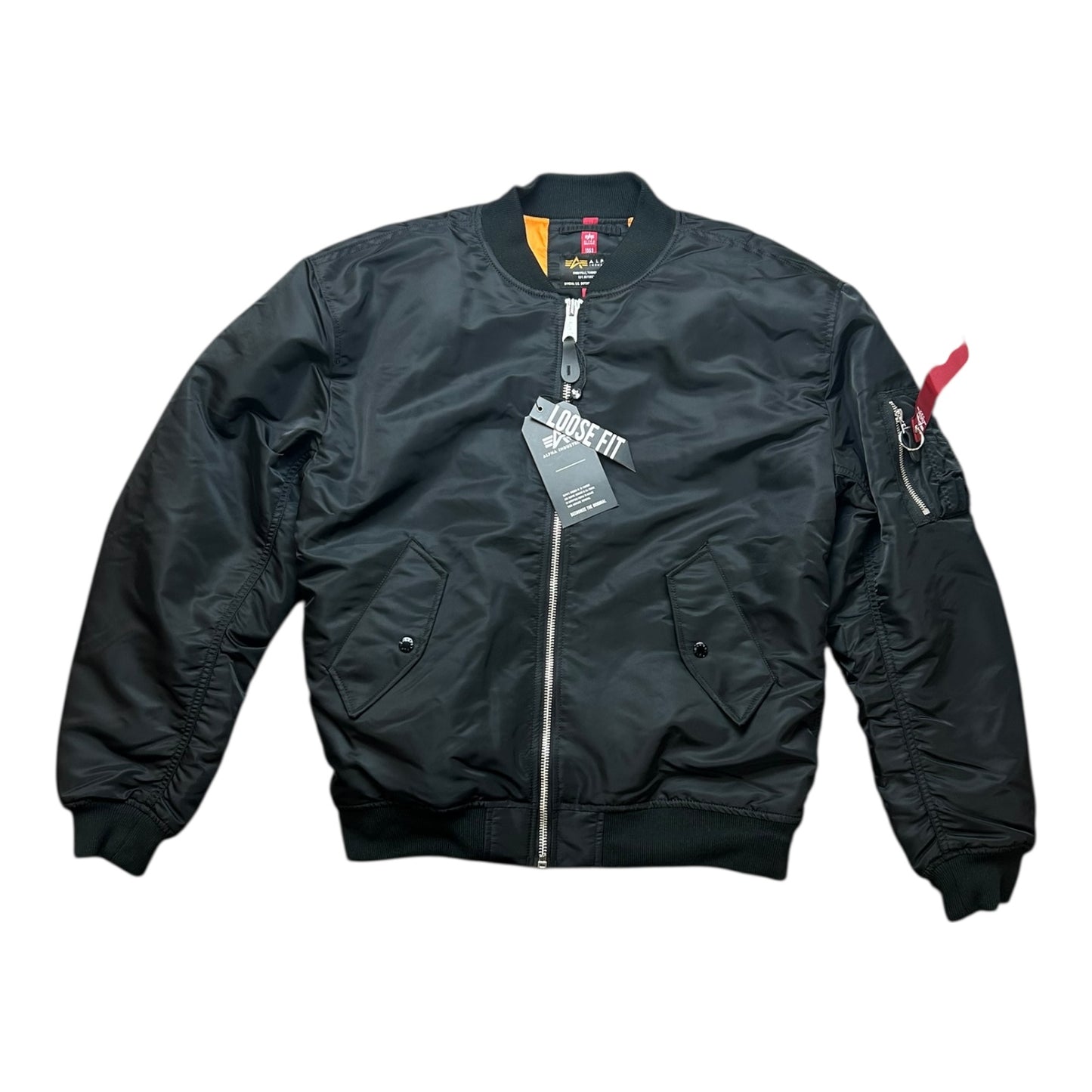 Alpha Industries black bomber jacket