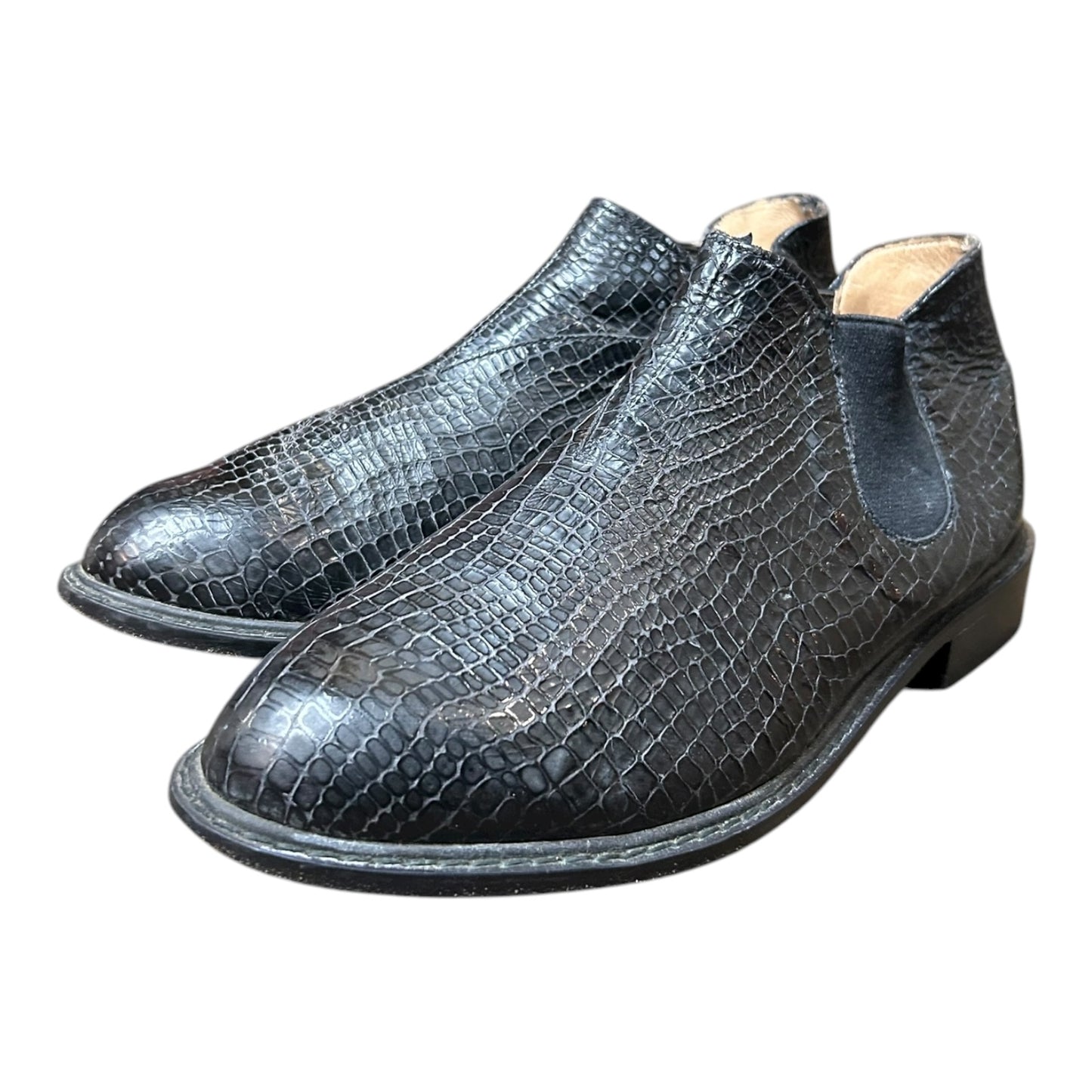 dirk bikkembergs 1990’s lizard print leather shoes