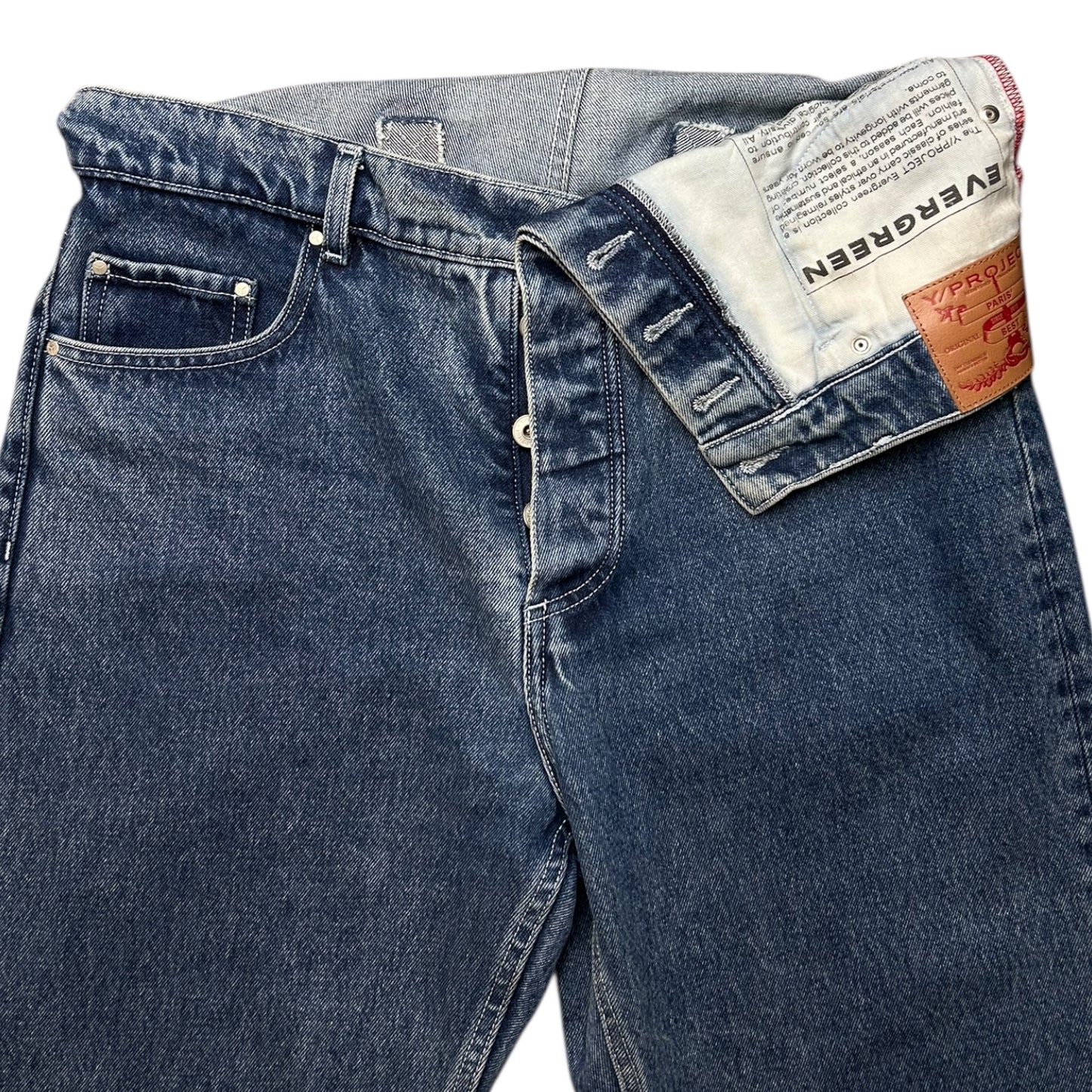 Y/project fold down jeans