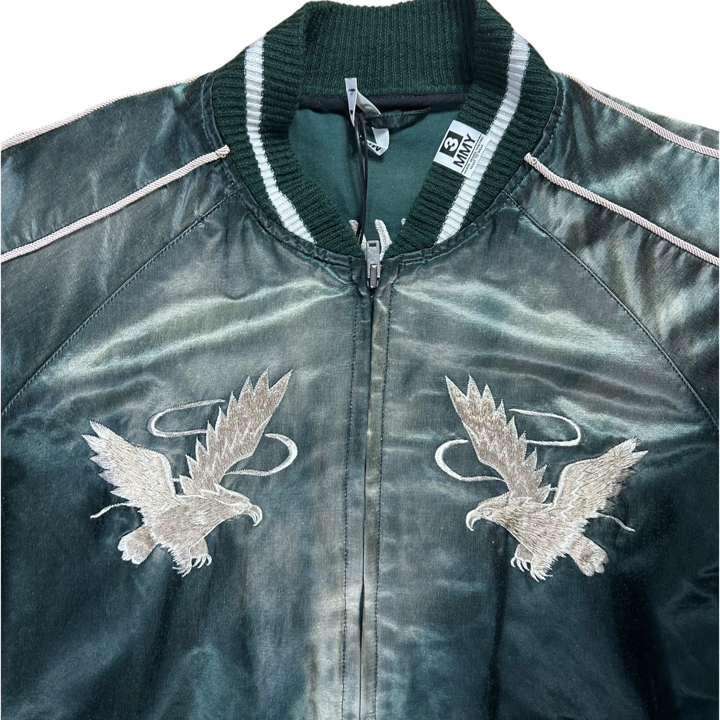 MAISON MIHARA YASUHIRO embroidered satin bomber jacket