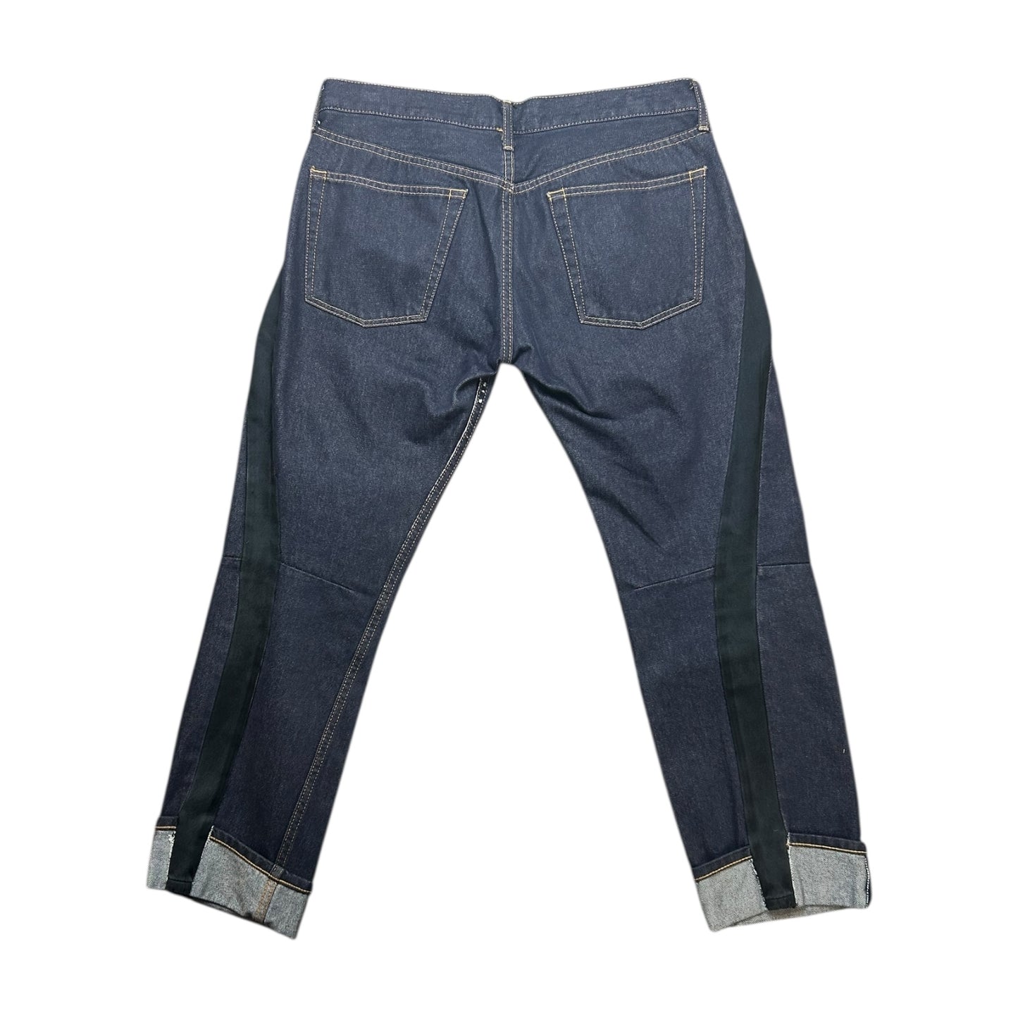 Comme des garçons Junya Watanabe suede strip jeans