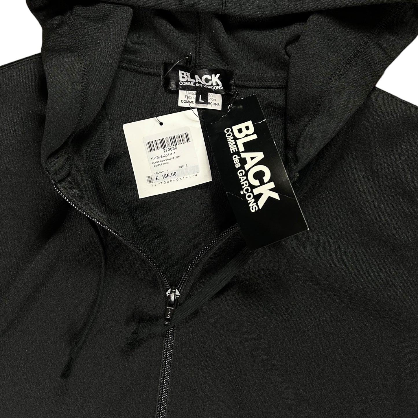 Comme des garçon BLACK ladies 2011 zip up hoodie