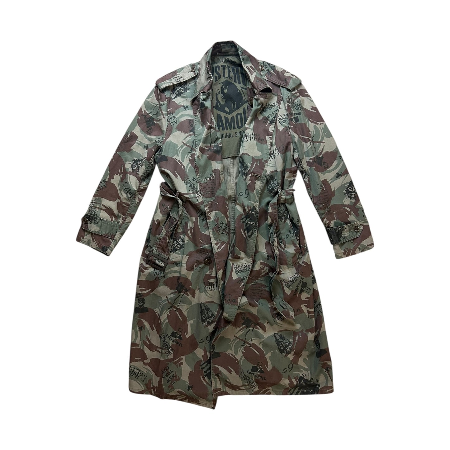 Hysteric Glamour X CRAMPS camo trench coat