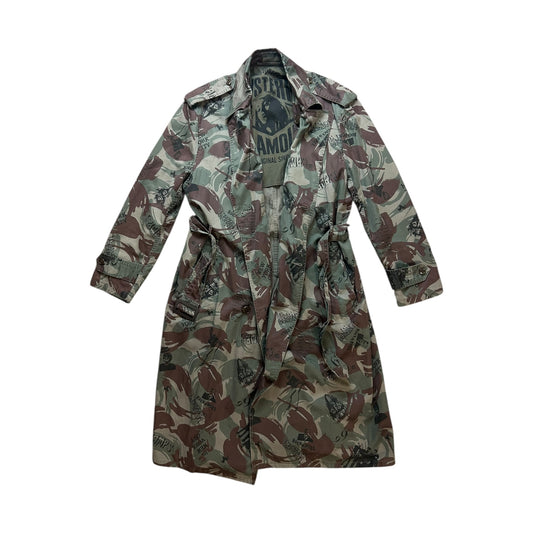 Hysteric Glamour X CRAMPS camo trench coat