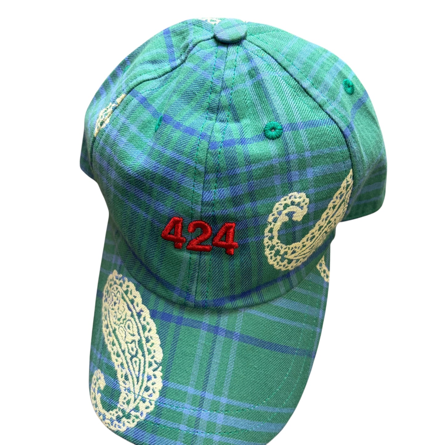 424 Paisley Plaid Cap