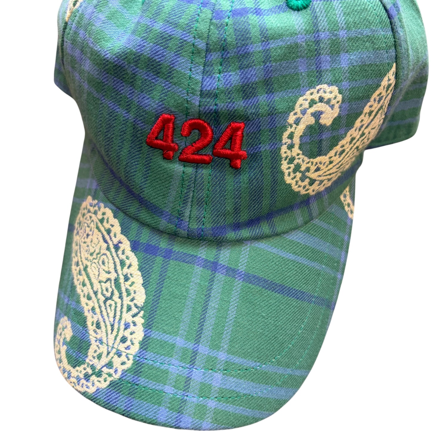 424 Paisley Plaid Cap