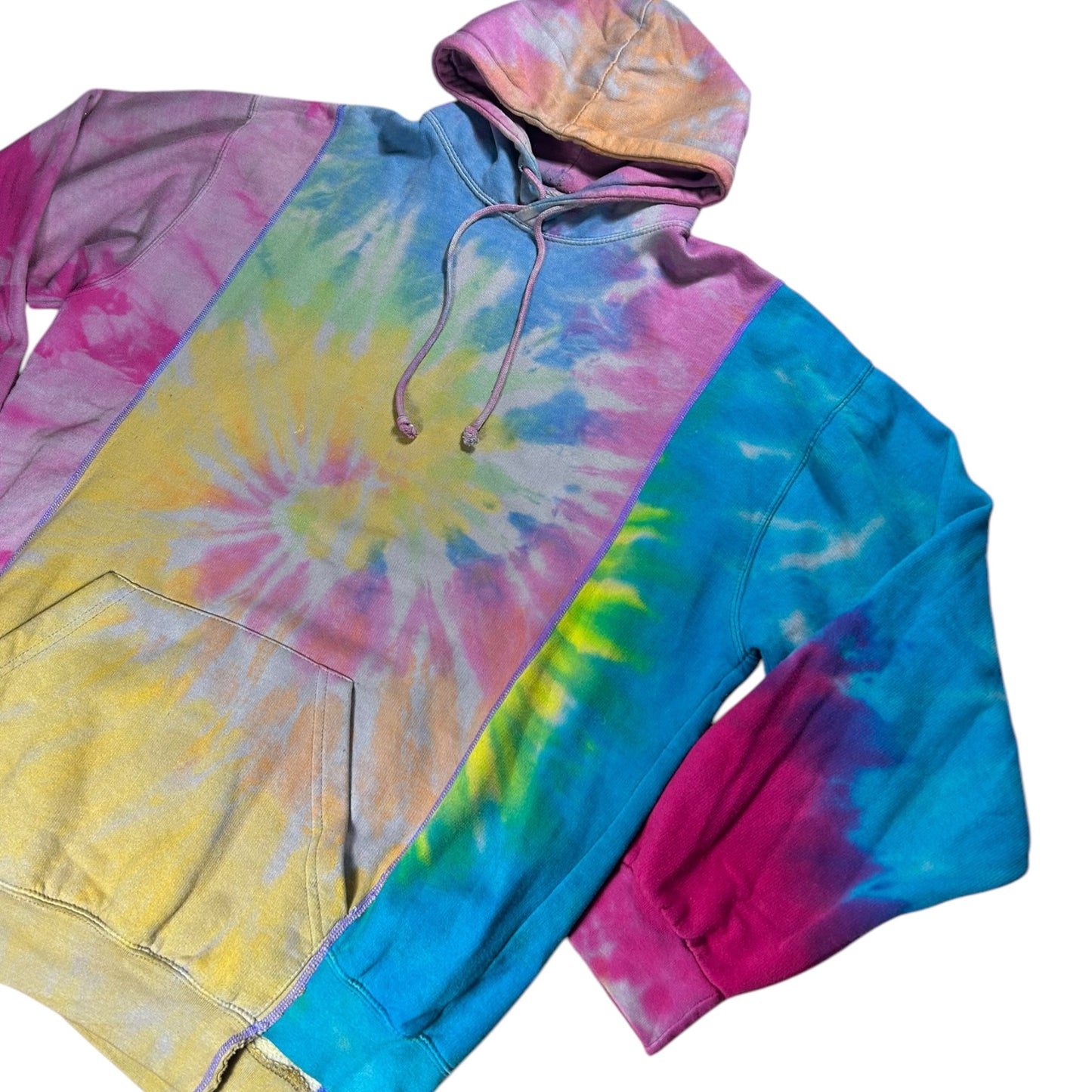 Needles rebuild multicoloured tie-dye Hoodie