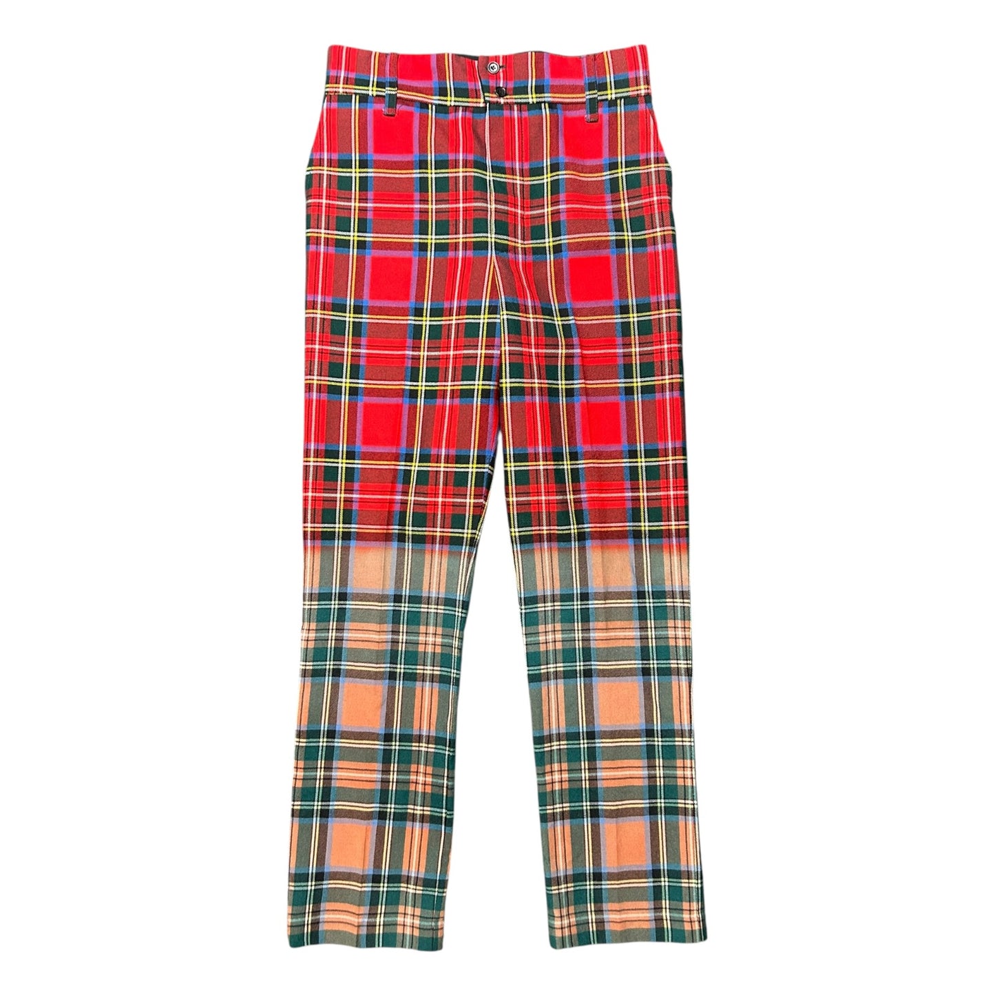 Comme des garcons x lochcarron 2008 tartan two toned trousers