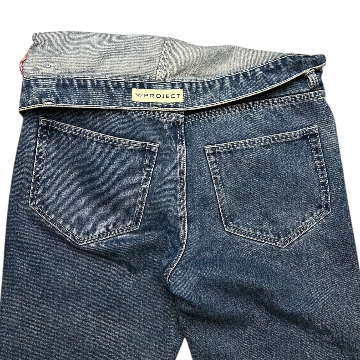 Y/project fold down jeans