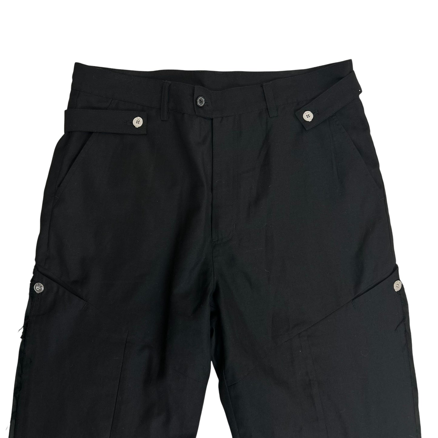 C2H4 Solemn multi pockets flared trousers