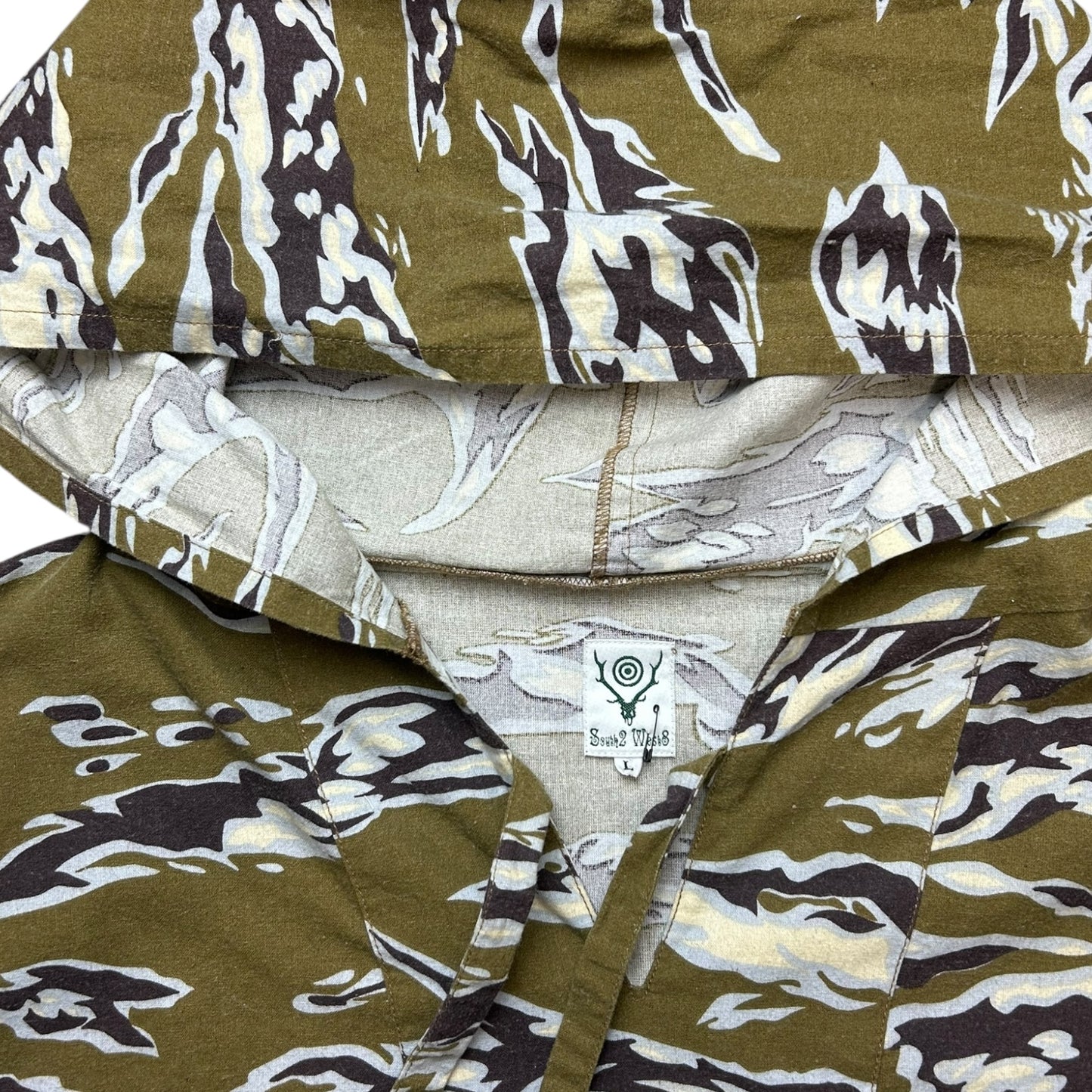 south2 west8 tiger camo print Baja hoodie
