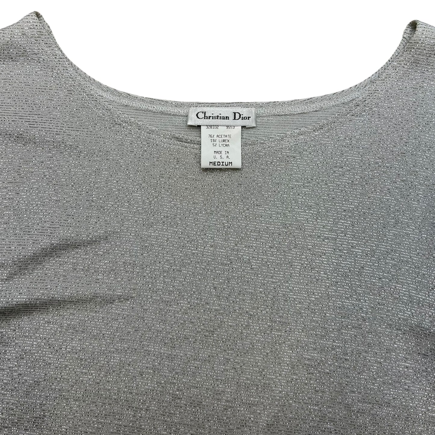 Christian Dior glitter late 80s long sleeve top
