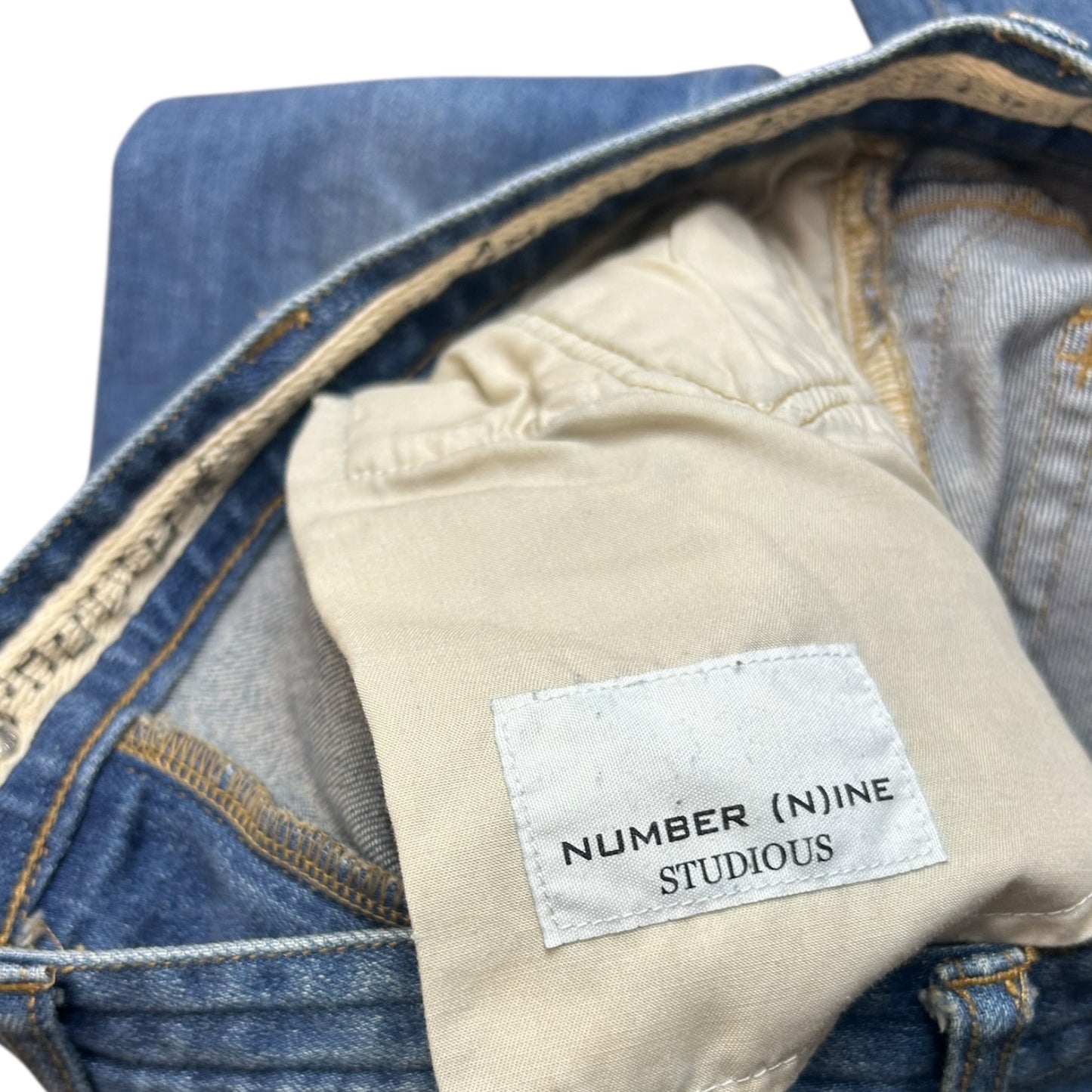 Number (N)ine studios boro skinny jeans