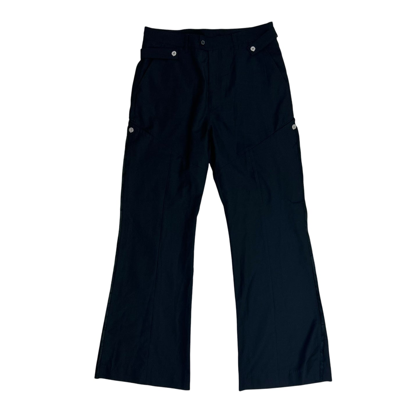 C2H4 Solemn multi pockets flared trousers