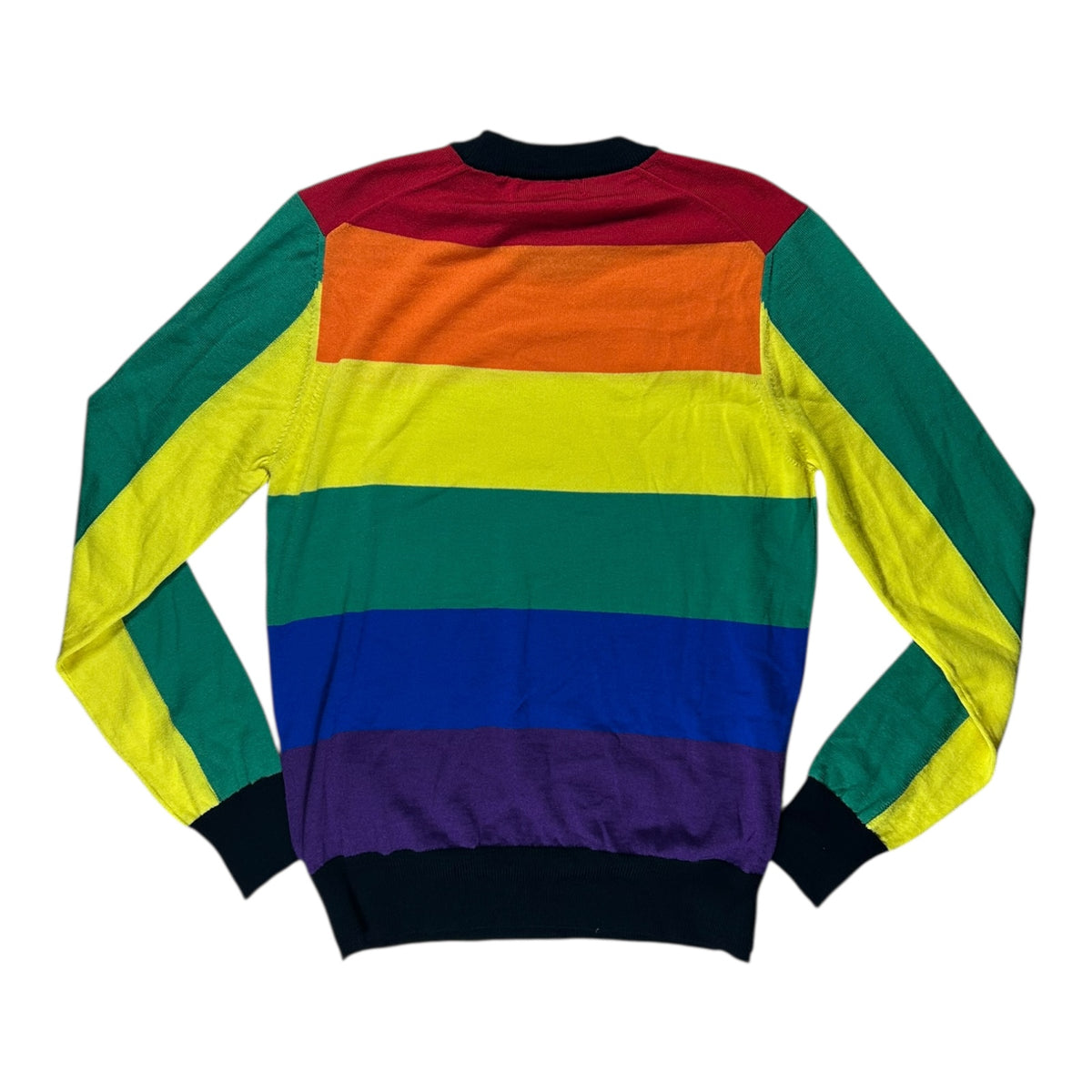 Comme Des Garçons x VETEMENTS knitted rainbow sweatshirt