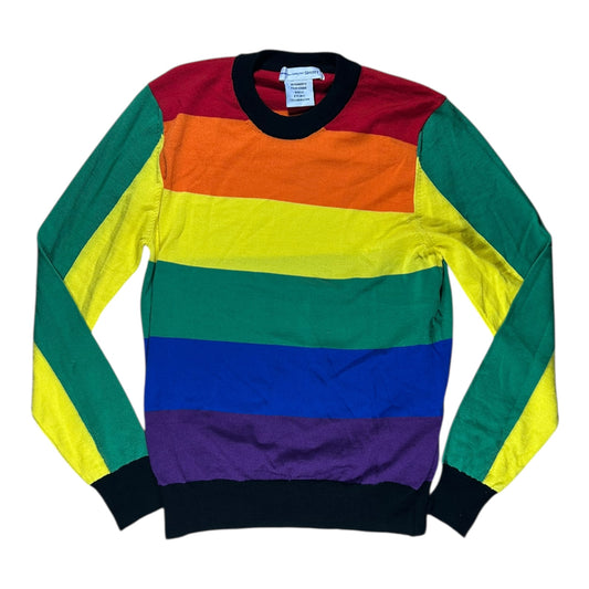 Comme Des Garçons x VETEMENTS knitted rainbow sweatshirt