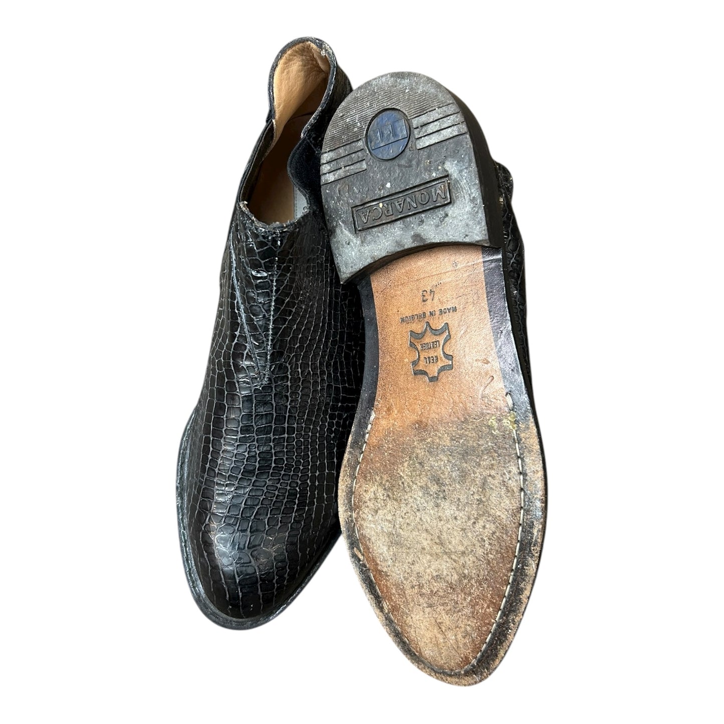 dirk bikkembergs 1990’s lizard print leather shoes